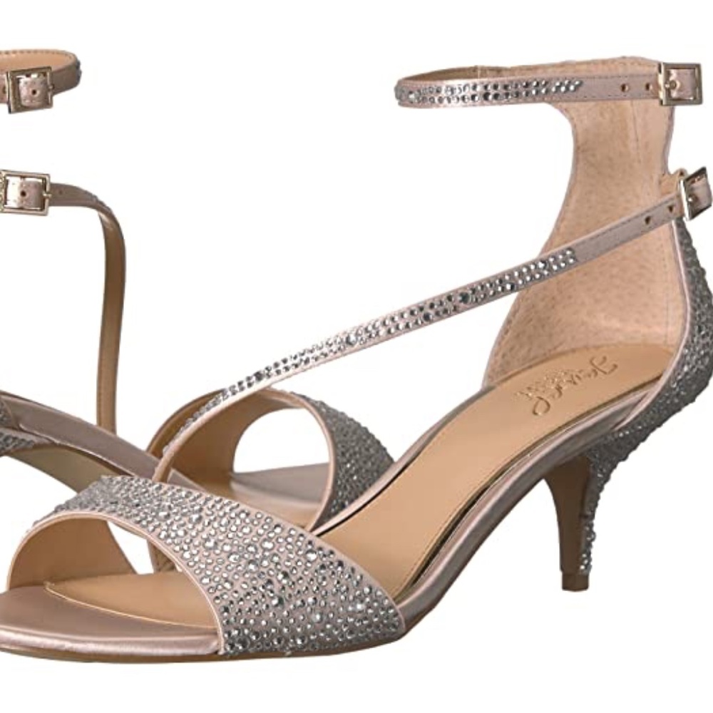 Jewel Badgley Mischka NWT Tangerine Crystal Sandal